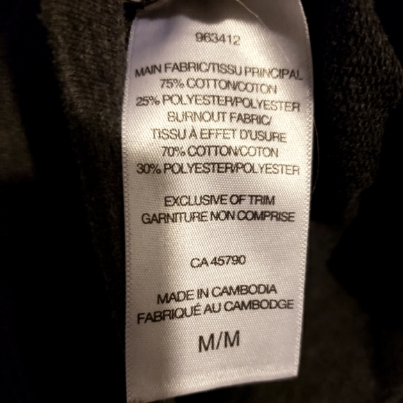 Danskin Charcoal Grey  Sweater Crew Neck Long Sleeve Side Pockets Woman Med NWOT - Picture 10 of 10